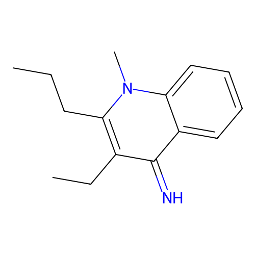3-Ethyl-1-methyl-2-propylquinolin-4-imine structure