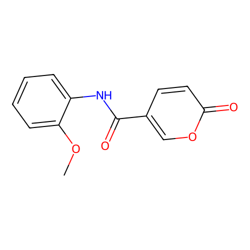 N-(2-methoxyphenyl)-2-oxo-2H-pyran-5-carboxamide structure