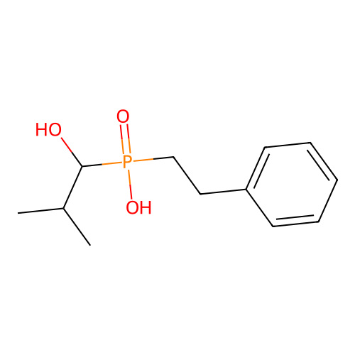(1-Hydroxy-2-methylpropyl)(2-phenylethyl)phosphinic acid structure