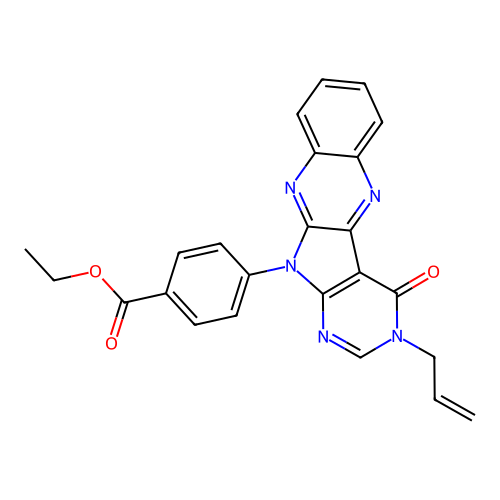 ethyl 4-(3-allyl-4-oxo-3H-pyrimido[5',4':4,5]pyrrolo[2,3-b]quinoxalin-11(4H)-yl)benzoate structure
