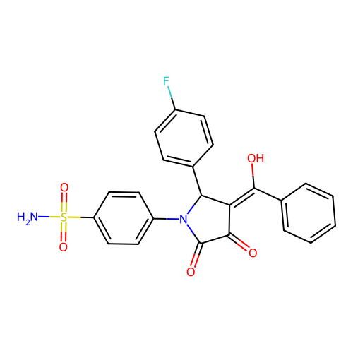 4-(3-benzoyl-2-(4-fluorophenyl)-4-hydroxy-5-oxo-2,5-dihydro-1H-pyrrol-1-yl)benzenesulfonamide structure