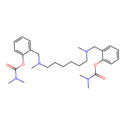 hexane-1,6-diylbis[(methylimino)methanediylbenzene-2,1-diyl] bis(dimethylcarbamate) structure