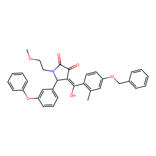 4-(4-(Benzyloxy)-2-methylbenzoyl)-3-hydroxy-1-(2-methoxyethyl)-5-(3-phenoxyphenyl)-1H-pyrrol-2(5H)-one structure