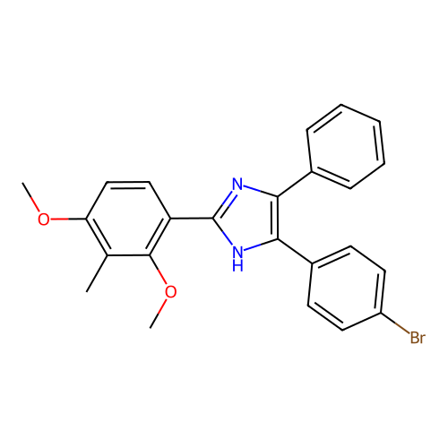 4-(4-bromophenyl)-2-(2,4-dimethoxy-3-methylphenyl)-5-phenyl-1H-imidazole structure