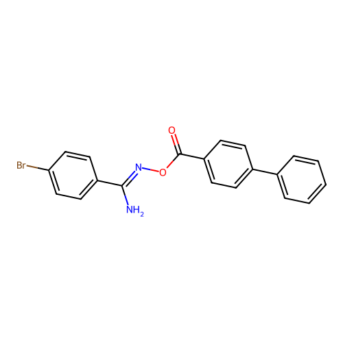 [[Amino-(4-bromophenyl)methylidene]amino] 4-phenylbenzoate structure