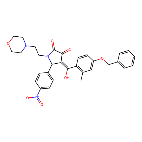 4-(4-(Benzyloxy)-2-methylbenzoyl)-3-hydroxy-1-(2-morpholinoethyl)-5-(4-nitrophenyl)-1H-pyrrol-2(5H)-one structure