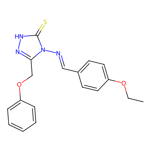 4-((4-Ethoxybenzylidene)amino)-5-(phenoxymethyl)-4H-1,2,4-triazole-3-thiol structure