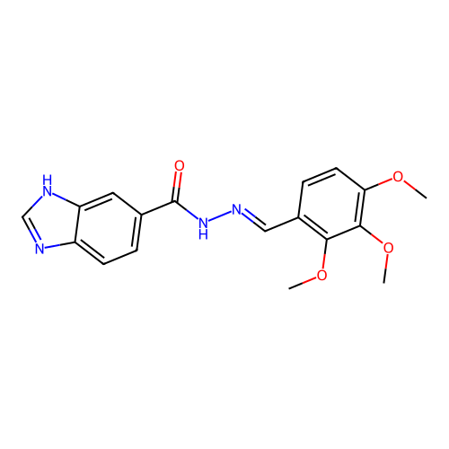 N'-(2,3,4-Trimethoxybenzylidene)-1H-benzimidazole-6-carbohydrazide structure