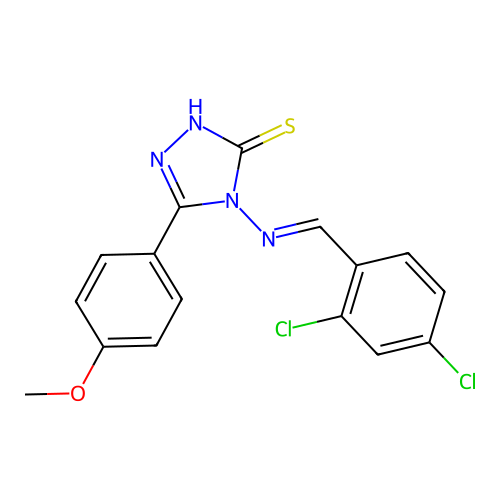 4-((2,4-Dichlorobenzylidene)amino)-5-(4-methoxyphenyl)-4H-1,2,4-triazole-3-thiol structure