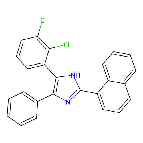 5-(2,3-dichlorophenyl)-2-(naphthalen-1-yl)-4-phenyl-1H-imidazole structure