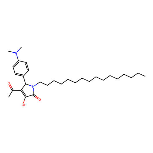 3-acetyl-2-(4-dimethylaminophenyl)-1-hexadecyl-4-hydroxy-2H-pyrrol-5-one structure