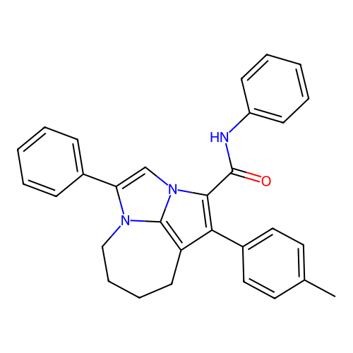 1-(4-methylphenyl)-N,4-diphenyl-5,6,7,8-tetrahydro-2a,4a-diazacyclopenta[cd]azulene-2-carboxamide structure