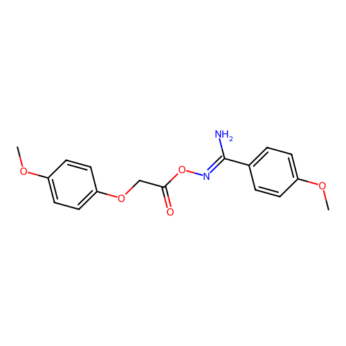 [[Amino-(4-methoxyphenyl)methylidene]amino] 2-(4-methoxyphenoxy)acetate structure