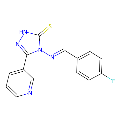 4-((4-Fluorobenzylidene)amino)-5-(3-pyridinyl)-4H-1,2,4-triazole-3-thiol structure