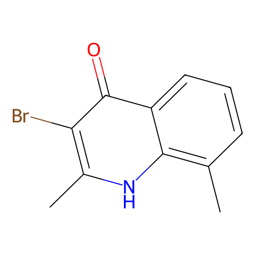 3-Bromo-2,8-dimethylquinolin-4-ol structure
