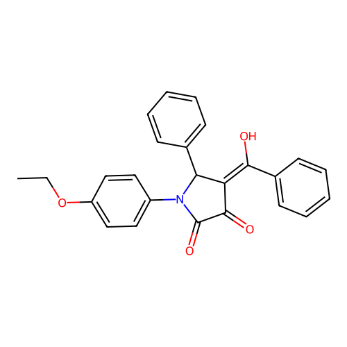(4E)-1-(4-ethoxyphenyl)-4-[hydroxy(phenyl)methylidene]-5-phenylpyrrolidine-2,3-dione structure