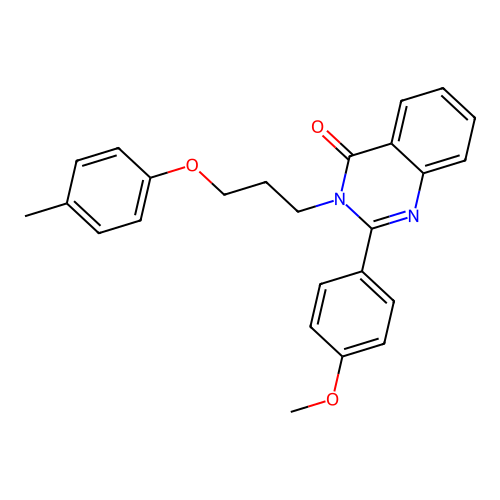2-(4-methoxyphenyl)-3-[3-(4-methylphenoxy)propyl]quinazolin-4(3H)-one structure