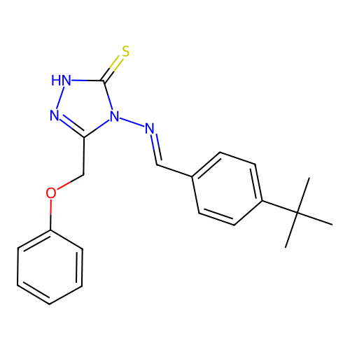 4-((4-Tert-butylbenzylidene)amino)-5-(phenoxymethyl)-4H-1,2,4-triazole-3-thiol structure