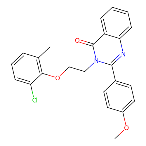 3-(2-(2-chloro-6-methylphenoxy)ethyl)-2-(4-methoxyphenyl)quinazolin-4(3H)-one structure