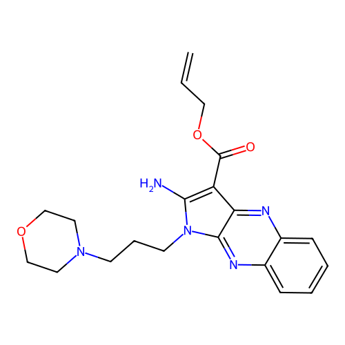 allyl 2-amino-1-(3-morpholinopropyl)-1H-pyrrolo[2,3-b]quinoxaline-3-carboxylate structure