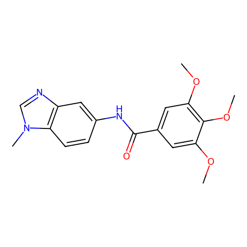 3,4,5-trimethoxy-N-(1-methylbenzimidazol-5-yl)benzamide structure