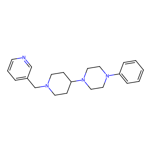 1-Phenyl-4-[1-(pyridin-3-ylmethyl)piperidin-4-yl]piperazine structure
