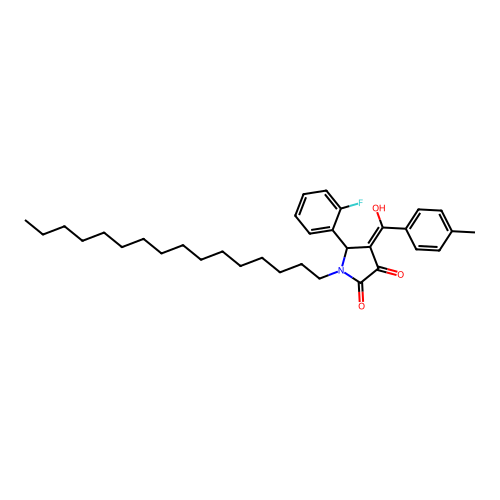 5-(2-fluorophenyl)-1-hexadecyl-3-hydroxy-4-(4-methylbenzoyl)-1H-pyrrol-2(5H)-one structure
