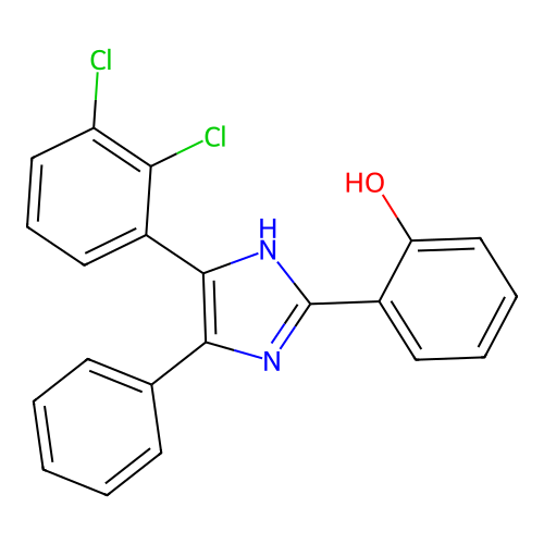 2-[5-(2,3-dichlorophenyl)-4-phenyl-1H-imidazol-2-yl]phenol structure