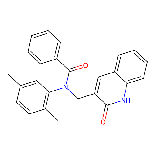 N-(2,5-dimethylphenyl)-N-((2-hydroxyquinolin-3-yl)methyl)benzamide structure