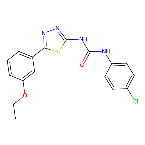 1-(4-Chlorophenyl)-3-(5-(3-ethoxyphenyl)-1,3,4-thiadiazol-2-yl)urea structure