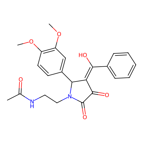 N-(2-(3-benzoyl-2-(3,4-dimethoxyphenyl)-4-hydroxy-5-oxo-2,5-dihydro-1H-pyrrol-1-yl)ethyl)acetamide structure