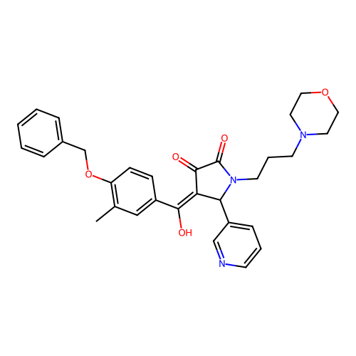 4-[4-(benzyloxy)-3-methylbenzoyl]-3-hydroxy-1-[3-(4-morpholinyl)propyl]-5-(3-pyridinyl)-1,5-dihydro-2H-pyrrol-2-one structure