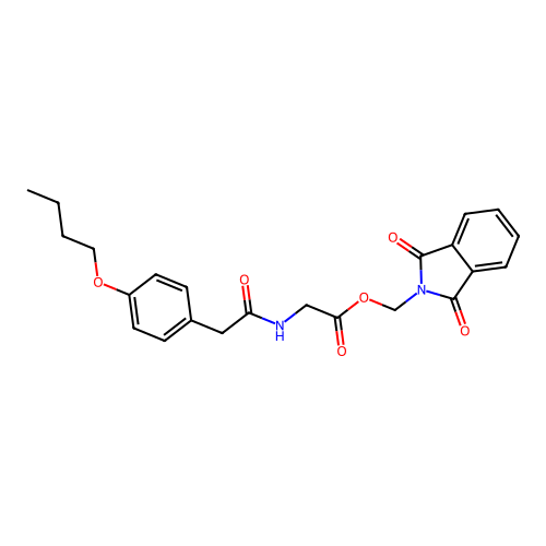 (1,3-Dioxoisoindolin-2-yl)methyl 2-(2-(4-butoxyphenyl)acetamido)acetate structure