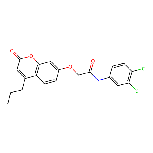 N-(3,4-dichlorophenyl)-2-((2-oxo-4-propyl-2H-chromen-7-yl)oxy)acetamide structure