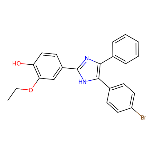4-(4-(4-bromophenyl)-5-phenyl-1H-imidazol-2-yl)-2-ethoxyphenol structure