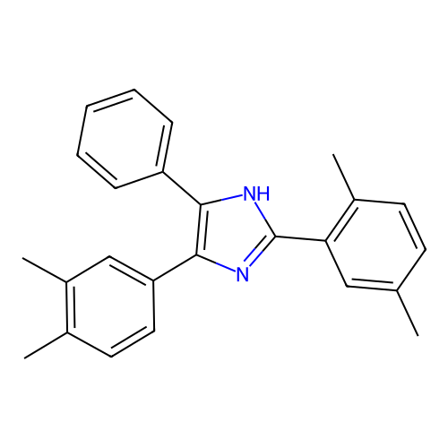 2-(2,5-dimethylphenyl)-4-(3,4-dimethylphenyl)-5-phenyl-1H-imidazole structure