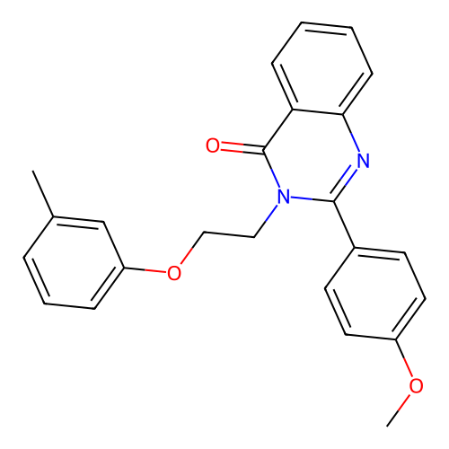 2-(4-methoxyphenyl)-3-[2-(3-methylphenoxy)ethyl]quinazolin-4(3H)-one structure