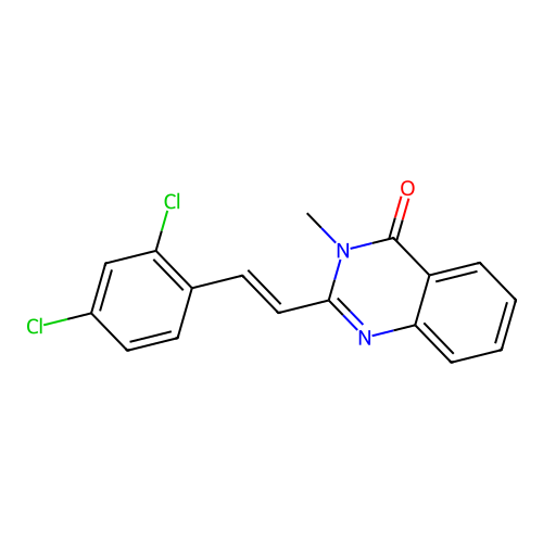 2-[(E)-2-(2,4-dichlorophenyl)ethenyl]-3-methylquinazolin-4-one structure