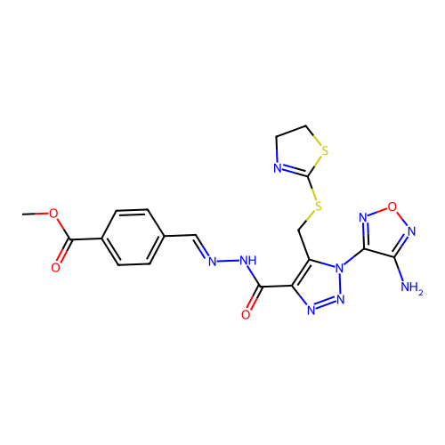 C18H17N9O4S2 structure