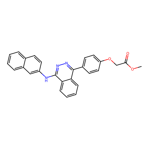 Methyl {4-[4-(naphthalen-2-ylamino)phthalazin-1-yl]phenoxy}acetate structure
