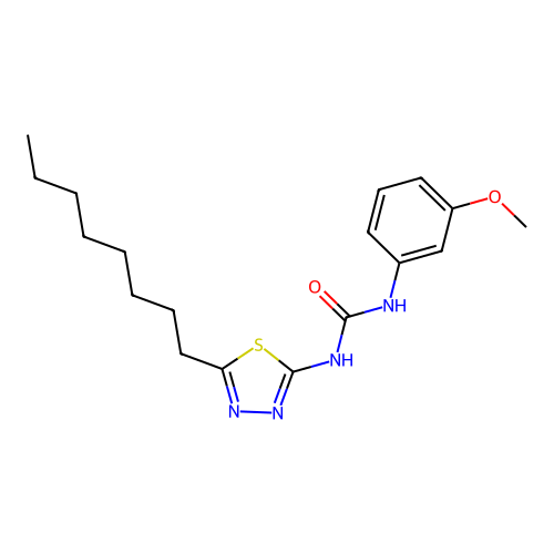 1-(3-Methoxyphenyl)-3-(5-octyl-1,3,4-thiadiazol-2-yl)urea structure