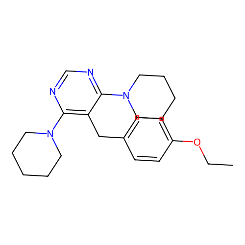 5-(4-Ethoxybenzyl)-4,6-di(piperidin-1-yl)pyrimidine structure