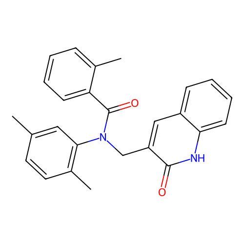 N-(2,5-dimethylphenyl)-N-((2-hydroxyquinolin-3-yl)methyl)-2-methylbenzamide structure