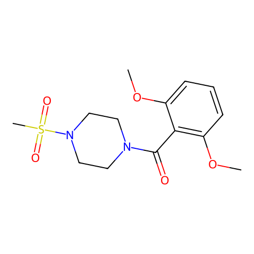 (2,6-Dimethoxyphenyl)[4-(methylsulfonyl)piperazin-1-yl]methanone structure