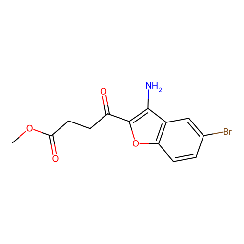 Methyl 4-(3-amino-5-bromo-1-benzofuran-2-yl)-4-oxobutanoate structure