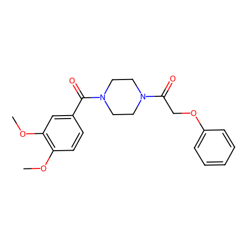 1-{4-[(3,4-Dimethoxyphenyl)carbonyl]piperazin-1-yl}-2-phenoxyethanone structure