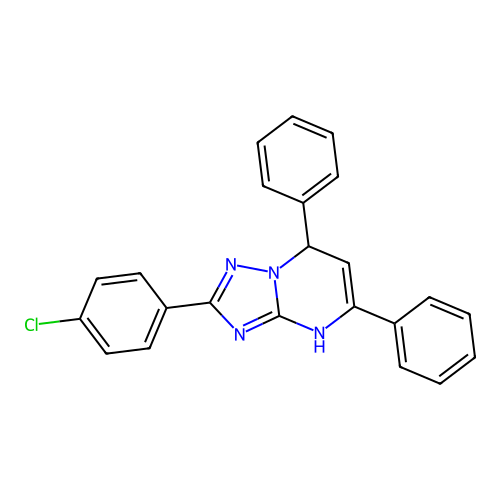 2-(4-Chlorophenyl)-5,7-diphenyl-3,7-dihydro[1,2,4]triazolo[1,5-a]pyrimidine structure