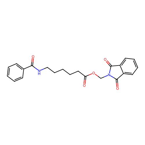 (1,3-dioxoisoindol-2-yl)methyl 6-benzamidohexanoate structure