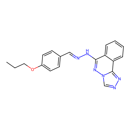 (E)-6-(2-(4-propoxybenzylidene)hydrazinyl)-[1,2,4]triazolo[3,4-a]phthalazine structure