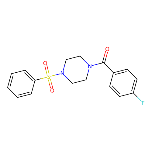 1-(4-Fluorobenzoyl)-4-(phenylsulfonyl)piperazine structure